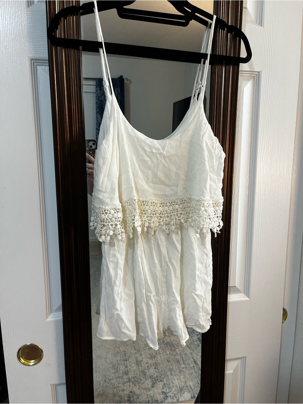 Audrey white/cream romper